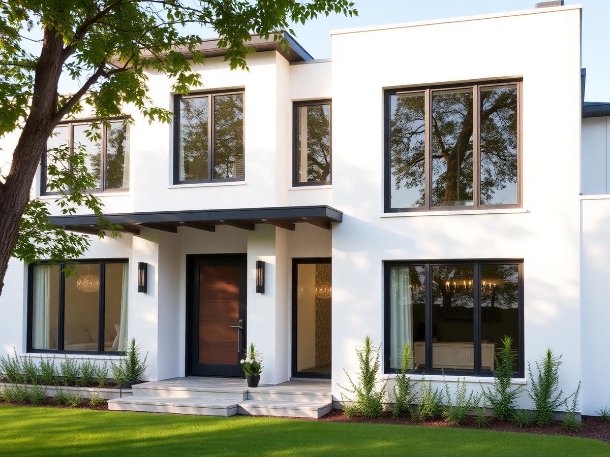 Residencia Moderna — Ventanería residencial con ventanas de PVC